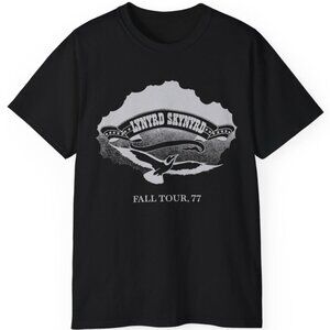 Lynyrd Skynyrd 1977 Fall Tour T Shirt Rock Band Graphic Fan Gift Retro Concert T